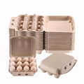 50 PCS Vintage Egg Cartons, Natural Paper Pulp Square Dozen Egg Cartons | Classical 3x4 Style Holds Up to One Twelve 12 Count Chicken Eggs, Sturdy Design Made from Recycled Cardboard Blank - size: 50 Pcs Dozen Egg Box