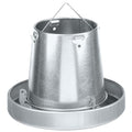 Premier 1 Galvanized Cone Feeder for Chickens & Poultry - 11 lb Capacity | Heavy-duty metal construction. Clever adjustment method. Free standing or hanging via built-in handle.