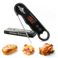 0.3s Fast Read Meat Thermometer – USB-C Rechargeable,Black | Digital instant read for BBQ, baking, and candy –no batteries needed - color: Black