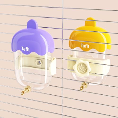 Leak-Proof & Chew-Proof Hanging Water Dispenser No Drip for Birds, Chinchillas, Guinea Pigs, Ferrets, Rats, Rabbits, Bunnies, Parrots, Squirrels, and Other Small Animals - Yellow, 12oz - color: Yellow, size: 12.2 fl oz