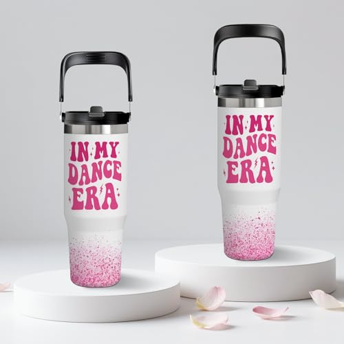 Dance Gift for Girls - 30oz Dance Tumbler with Handle, Stainless Steel Insulated Cup for Dancers, Teachers & Teams, Leakproof Water Bottle for Ballet & Hip Hop, Thoughtful Birthday & Christmas Gift - color: Dance1