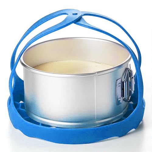 Silicone Sling Lifter, Cooker Sling With Handles Cooling Drying Rack Bakeware Sling Egg Steamer Rack for Cooking, Roasting, Drying(COLOR:Blue/8 Inch)