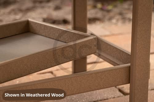DutchCrafters Recycled Plastic Poly Large Raised Platform Covered Ground Fly Through Bird Feeder with Removable Seed Tray for Outdoors - USA Amish Made (Cherrywood) - color: Cherrywood