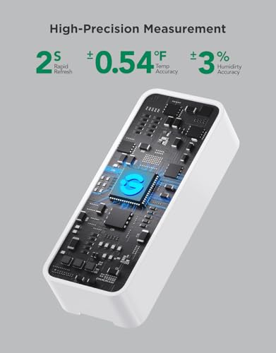 GoveeLife 2.0 WiFi Hygrometer Thermometer with Gateway, Mini Sensor 6-Pack | Temperature and humidity monitor with APP alert, 2yr data & battery, indoor for wine cellar/bedroom/basement, 2.4G Wi-Fi only - style: BT Gateway + 6 Sensor
