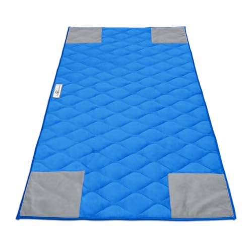 Paw Inspired PopCorner Washable Fleece Cage Liners, C&C 2x4, Blue | Reinforced Corners, Super Absorbent Mat, Bedding, Waterproof Bottom, Guinea Pigs, Ferrets, Rabbits, Hamsters, Small Animals - color: Blue, size: C&C 2X4