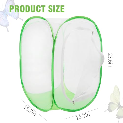 EATAKWARD Mesh Plant Enclosure, 15.7'' X 15.7'' X 2'' Pop-Up Foldable Mesh Cage for Breeding, Grow Tent Plant Cover for Fruit, Vegetables, Pests, Bird and Pest Protection Guard for Flowers and Herbs - size: 15.7'' X 15.7'' X 2''
