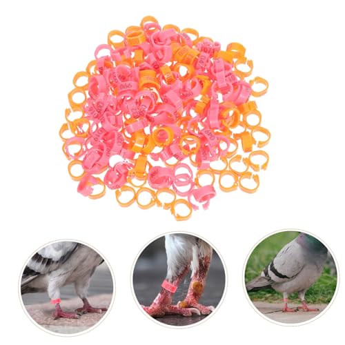 Yardwe 200pcs Pigeon Identification Bands Lightweight Numbered Leg Rings for Quail and Small Birds Durable Clip Design for Efficient Breeding and Tracking