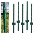3 Feet Green, Pack of 5 Metal Fence Post, for 24 Inch High Garden Welded Wire Fence U-Channel Steel Garden Post Fence Stake - size: 3',5PCS