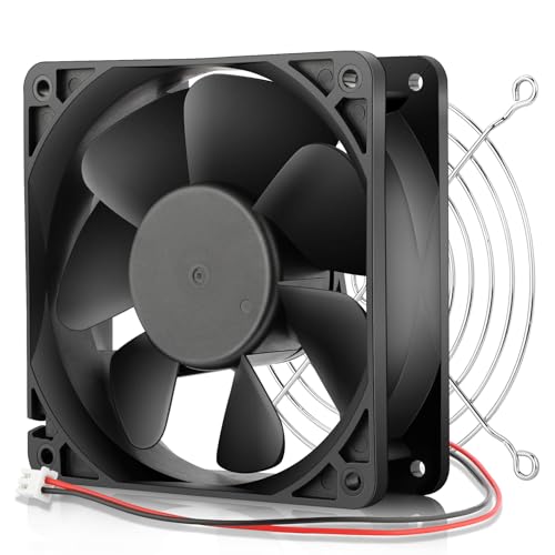 DC 120mm x 38mm 24V Brushless Cooling Fan Dual Ball Bearing 2Pin for DIY Ventilation Exhaust Projects - size: 12038