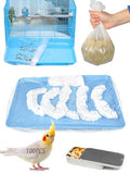 Disposable Bird Cage Liners - Clear Plastic Parakeet Liner Bags - 100 Pcs Universal Film for Finches, Canaries, Cockatiels - size: 100PCS