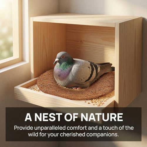 POPETPOP 10 Pcs Bird Nesting Pads, Coconut Palm Silk Pigeon Nest Mat, Bird Nesting Material, Parrots Nesting Box Pads for Pet Parakeet Breeding Hatching, Pigeon Supplies - size: 15.00X15.00X0.80CM