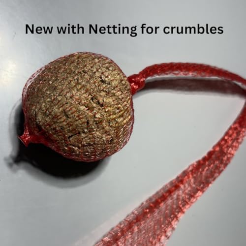 Undique Quail & Gamebird Feed Suet Ball, Enrichment Knödel with Mealworms, 2 Count, Natural Beak Wear & Pecking Behavior