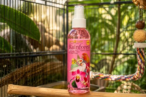 King's Cages Pk2 Rainforest Pink Mist 8 oz. Bath Spray Hawaiian Hibiscus Scent Feather Conditioning and Daily Grooming Use for Small Bird (Pack of 2) - size: Pack of 2