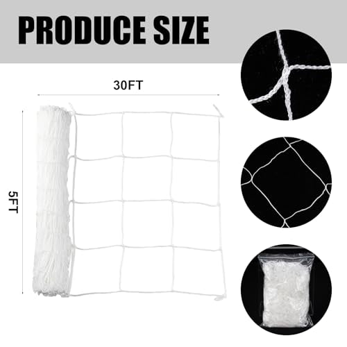 2 Pcs Garden Netting Set Trellis Netting Heavy Duty Polyester 5 x 30ft and Garden Cover Mosquito Bird Mesh 10 x 33ft for Vegetables Fruits Protection, Climbing Plants Grow