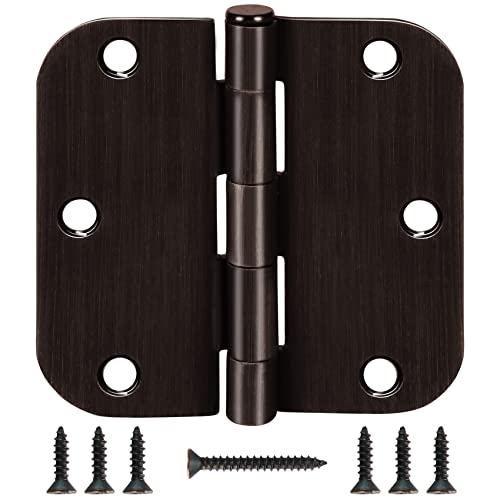 TDCHINGES Residential Oil Rubbed Bronze Door Hinges 3.5 Inch X 3 1/2" 5/8" | 30 Pack Round Exterior Interior Standard Bifold Lightweight Wood Doors Bedroom Office Rental Laundry Attic Dorm Home Hardware - color: Oil Rubbed Bronze, size: 30 Pack