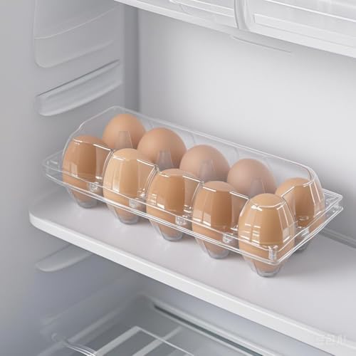 60pc 2*6 Clear Plastic Cheap Bulk Egg Cartons,12 Large Egg Carton | Cheapest 12 count Large Plastic Egg Cartons，Can Hold 2.5 oz of Eggs,Suitable For Farmers' Markets, Supermarkets, Kitchens. - size: 2x6 egg box (60 pieces)