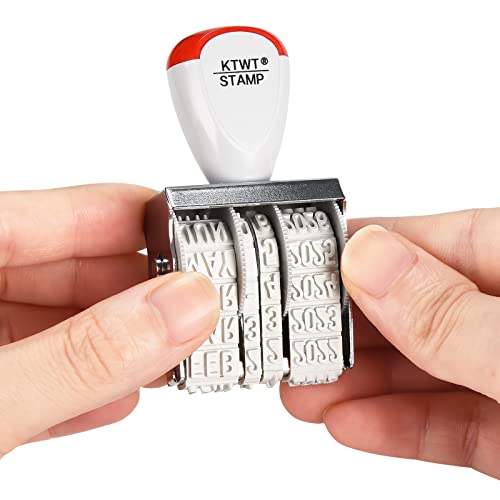 1.5" Rubber Stamp Line Dater, Date Stamp, Office Stamp Rotating Stamp 3/16" | Date stamp, month-day-year, high quality, good for 12 years of continuous use, for marking dates in any situation - size: 1.30 x 0.2 inches