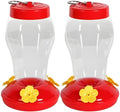 Plastic Hanging Hummingbird Feeders (Pack of 2) – Durable Outdoor Nectar Feeders, Easy Fill & Clean, Leak-Resistant Garden Feeders for Backyard & Patio