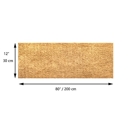 SUNYAY 12x80 inch Natural Coco Liner Roll Coconut Coir Liner Sheets Coco Mat for Planter Window Box Flower Basket Garden Decoration Animal Pet Pad Liner - size: 12x80 inch