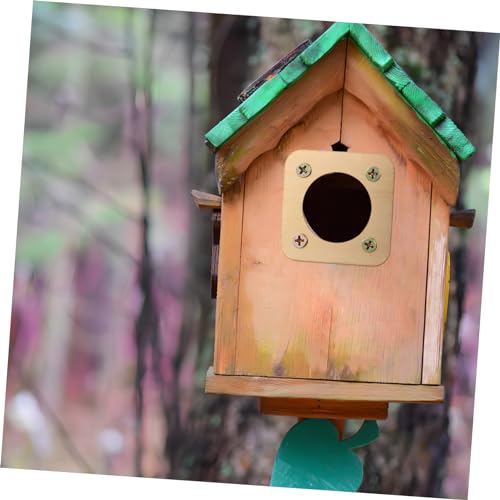 BESPORTBLE 8pcs Copper Birdhouse Predator Guards Metal House Hole Protector with Screws for Safe Nesting and Easy Installation Durable and Long-Lasting Design