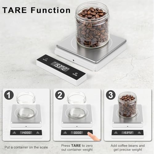 THINKSCALE Digital Kitchen Scale, 11lb/5kg, Wireless Detachable Display | Magnetic Pull-Out, USB-C Rechargeable, 1g/0.01oz, Tare, 6 Units, Stainless Steel, for Baking, Cooking, Keto & Meal Prep - color: Luminary Stainless Steel