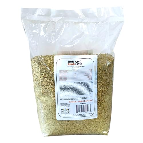 Non-GMO Quail Layer Feed 26% - Premium 10 lb Food for Laying Birds, Button Food - size: 10 Pound (Pack of 1), style: For Laying Birds