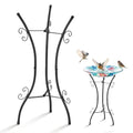 Outdoor Metal Bird Bath Stand, Sturdy Birdbath Bowl Stand, 32 Inch, Fade and Weather Resistant, Outdoor Decoration for Glass BirdBaths, Garden Yards Lawn(Essential) - style: Essential