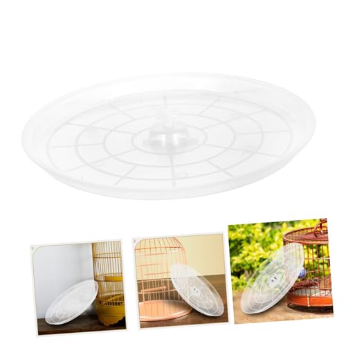 VANZACK 2Pcs Transparent Bird Cage Tray Easy to Clean Parrot Poop Holder Replacement for Bird Litter Fits Various Models Durable Sturdy Bird Cage Accessories