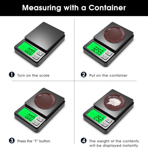 Mik-Nana Pocket Scale, 1000g x 0.01g Precision Gram Scale | Small Digital Scale Grams Ounces Grains, Kitchen Scale, Jewelry Scale for Gold, Gem, Herb, Great for Travel Food Scale