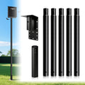 15ft Purple Martin House Pole with Ground Socket, 1.9in Diameter Bat House Pole Heavy-Duty Galvanized Steel, Durable & Easy to Install,Including Bird House Installation Bracket, Black - size: 15FT