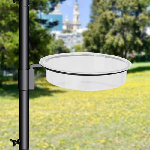 Bird Feeder Pole, 75 Inch 5 Hooks Heavy-Duty Feeder and Water Dispenser Shepherd, Bird Feeding Station with Ground Stake for Outdoors Shepherd Hook - size: 75IN