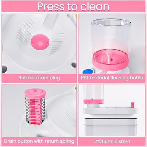 2026 Upgraded Paint Brush Cleaner Tool, Painting Station with Brush Washer for Kids, Acrylic Watercolor Paint Water Dispenser, Art Supplies Paintbrush Rinser for Artists (Pink) - style: White Pink