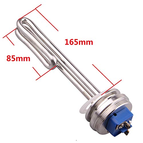 DERNORD 1.5" Inch (OD50.5mm) Tri-clamp Foldback Heating Element Stainless Steel Immersion Water Heater (120V 1500W) - size: 120V 1500w