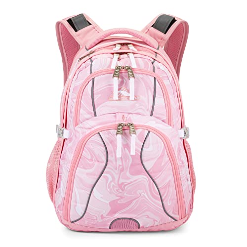 High Sierra Swerve Daypack, Pink Marble - Bubblegum Pink, One Size - color: Pink Marble/Bubblegum Pink