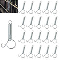 20PCS Spring Latch Hook for Cage Spring Cage Latch Metal Finger Spring Door Hook for Fixing Rabbit Birds Dog Cat Parrot Small Animal (3.34Inch) - size: 3.34Inch