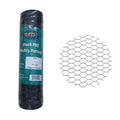 PVC Hexagonal Poultry Netting Chicken Wire 18" x25' x 1" Mesh 20GA Black - size: 18"x25'-1" 20GA