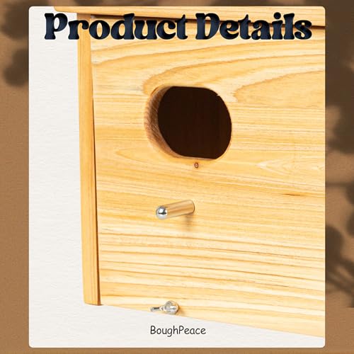 Wooden Bird Houses for Outside Birdhouses Nest Bluebird House for Cardinals Finch Wren Swallow for Garden Viewing 1C - size: 11.4inch×6inch×9inch