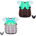 Chicken Saddles for Hens with Detachable Wings, Adjustable Hen Apron Back Protector for Feather Recovery, Double-Layer Breathable Poultry Saver for Standard Breeds (Black，White) | Double-Layered Breathable Poultry Back Protector For Hens During Mating And