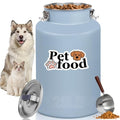 25lb Stainless Steel Dog Food Storage Container with Lid and Scoop | Airtight Metal Pet Food Storage, Large Capacity, Durable, Rust-Proof, Moisture-Proof, Keeps Kibble Fresh for Daily Use - size: Small