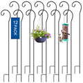 Hicarer 12 Pcs Shepherds Hooks for Outdoor 45 Inch 1/3 Bird Feeder Pole Rust Resistant Steel Shepard Hooks for Wedding Garden Bird Feeders Hanging Lanterns Solar Outdoor Lights - size: 45 Inch