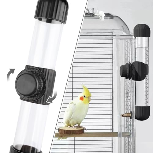 Bird Drinker Waterer Parrot Water Dispenser Auto Feeding Pet Drinking Bottle Hanging Cage Accessory for Cockatiel Conure Lovebird African Grey Macaw - color: 280ml