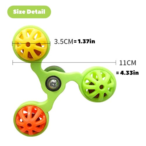 Spinning Bird-Toys Bird Cage Toys & Bird Perch Parrot-Parakeet Budgie Cockatiel Conure Macaw Chicken Parrot Enrichment Cage Accessories Small Animal Chewing Toy (Green Spinner Bell) - color: Green Spinner Bell