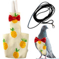 Birds Pigeon Diaper Pants Harness and Leash, Bird Diapers for Pigeons and Leash Harness, Diapers for Birds Cockatiel Parrot, Parakeet Diaper, Pigeon Pants, Parrot Clothes for Bird (XL-Pineapple) - size: XL-Pineapple