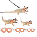 MANON ROSA Sugar Glider Harness and Leash Set, Adjustable 3 Pcs Vest, Orange - color: 01 Orange