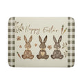 Giwawa Happy Easter Dish Drying Mat for Countertop, 18"x24" Cute Bunny Rabbits Eggs Carrot Dish Drainer Mats, Bufflao Plaids Fast Dry Microfiber Large Dish Drying Pad Kitchen Accessories Decor - size: 24" x 18"