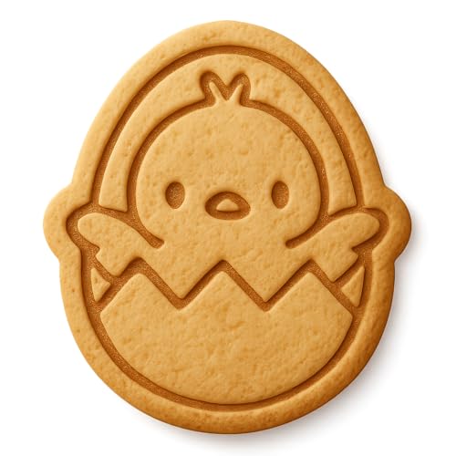 Chibi Chick Peeking from Egg Cookie Cutter & Stamp - 4x3.5