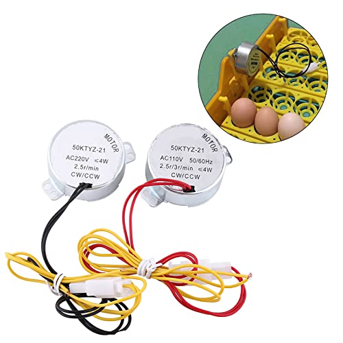Joyzan Egg Turner Motor, AC Chicken Rotator Incubator Automatic Turntable | Hatching Tool Small Guide Accessory Connector CW CCW Dual Working Modes Incubating Electric Ducks Goose Bird Tray Quail 220V