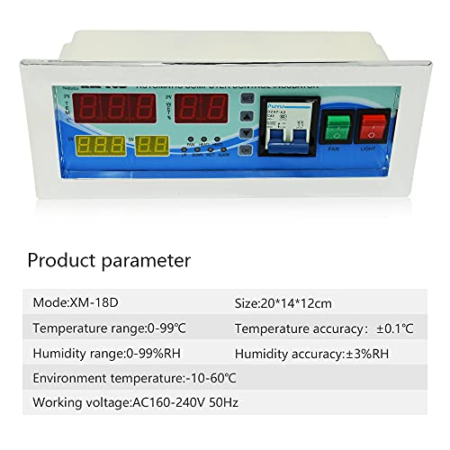 Full Automatic Egg Incubator Controller XM-18D Temperature and Humidity Controller