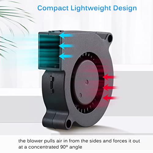 GDSTIME 50mm USB Blower Fan with 3 Speeds Control 5015 5V Turbine Turbo Fan | 50mm x 15mm, DC Brushless, Small Appliances Series Replacement, for Cosplay Helmet, Vivarium, Mini PC Cooling Ventilation - size: 50mm x 15mm