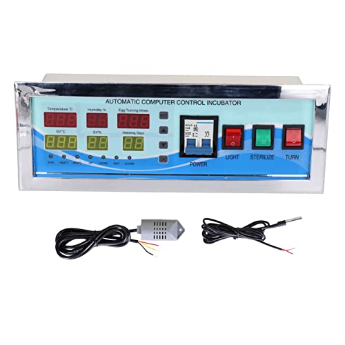 XM-18G Egg Incubator Controller 110V Automatic Control System Poultry | Temperature Humidity Sensor Controller with Sensor Probe for Chicken Goose Duck